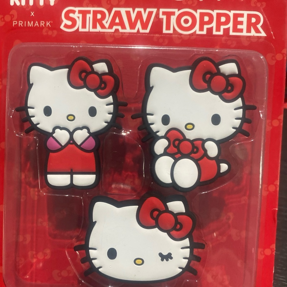 NWT hello kitty straw toppers